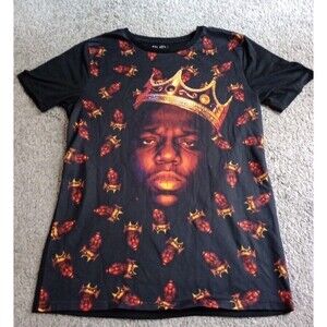 Biggie Smalls All Over Print AOP Graphic T Shirt Rap Hip Hop Mens Small 21Men